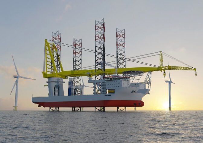 Konstruksjon av havvindmøller (Grafikk: Dogger Bank Wind Farm / SSE Renewables)