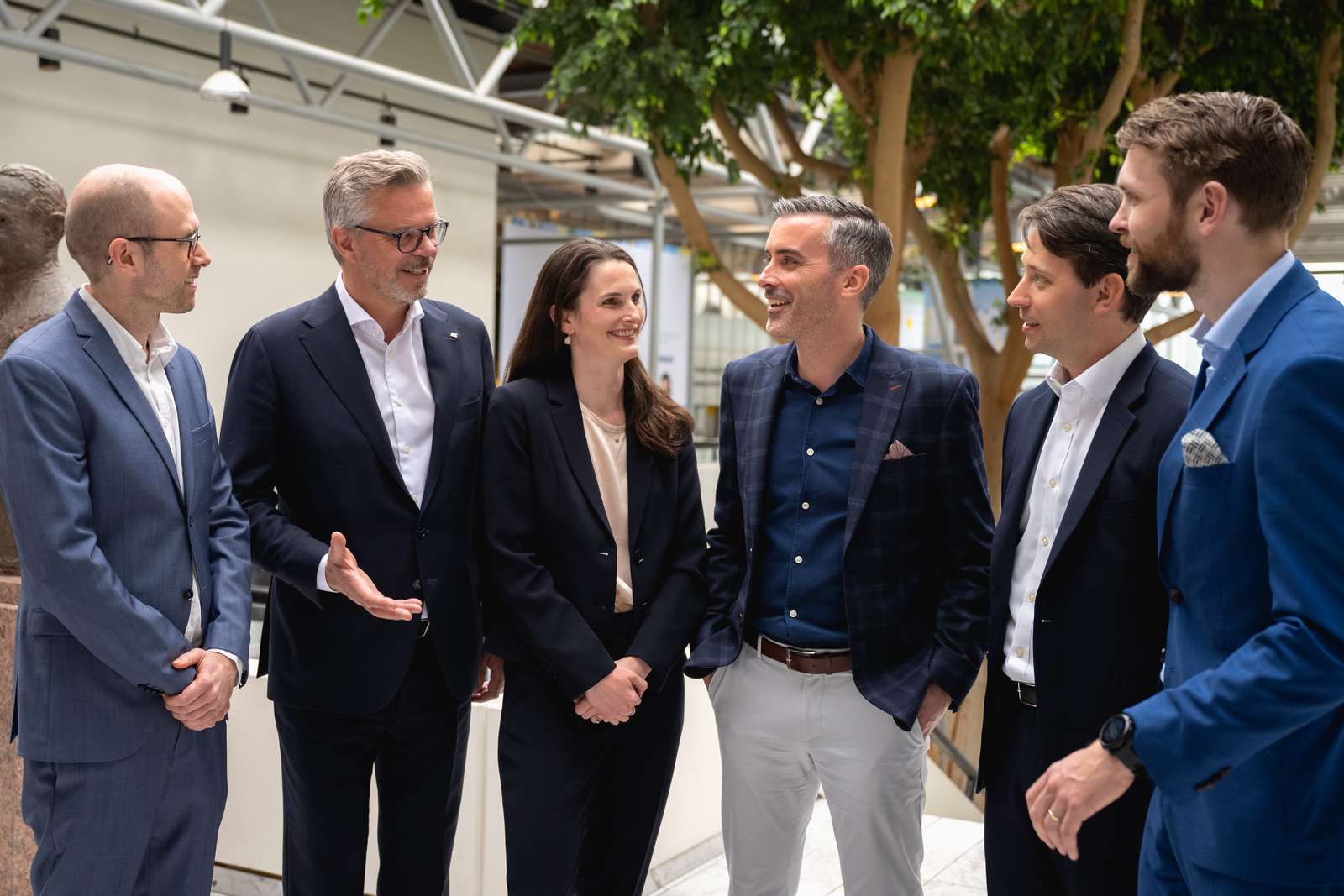 Blåvinge og DOF på Wind Europe i København. Fra venstre: Tord Bjørndal (Ørsted), Christian Sjødin (Fred. Olsen Seawind), Alana Kühne (Ørsted), Karl Daly (DOF), Sebastian Hald Buhl (Ørsted), Arne Lie-Rasmussen (Hafslund). Foto: Ørsted