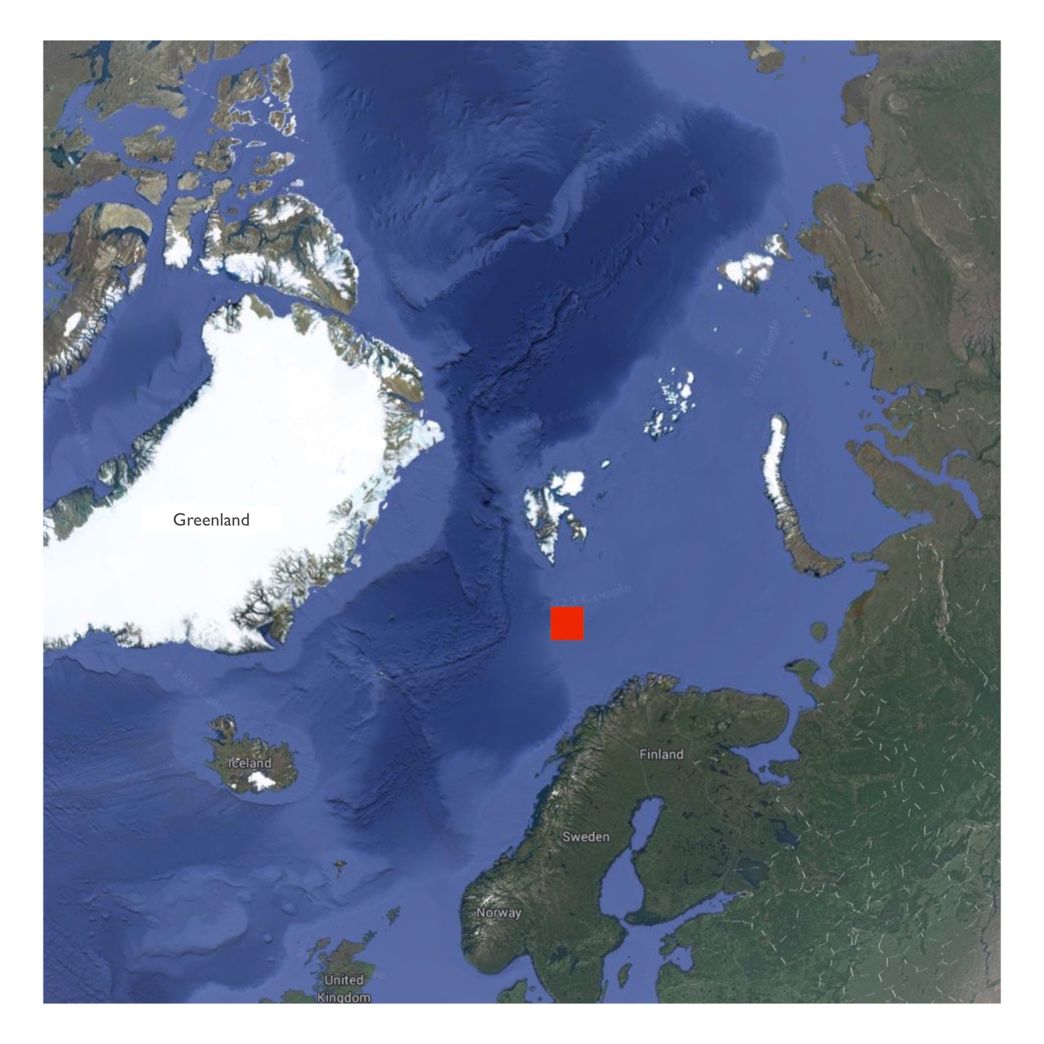 Kart over hvor vulkanen i Barentshavet ble oppdaget. Kart: UiT