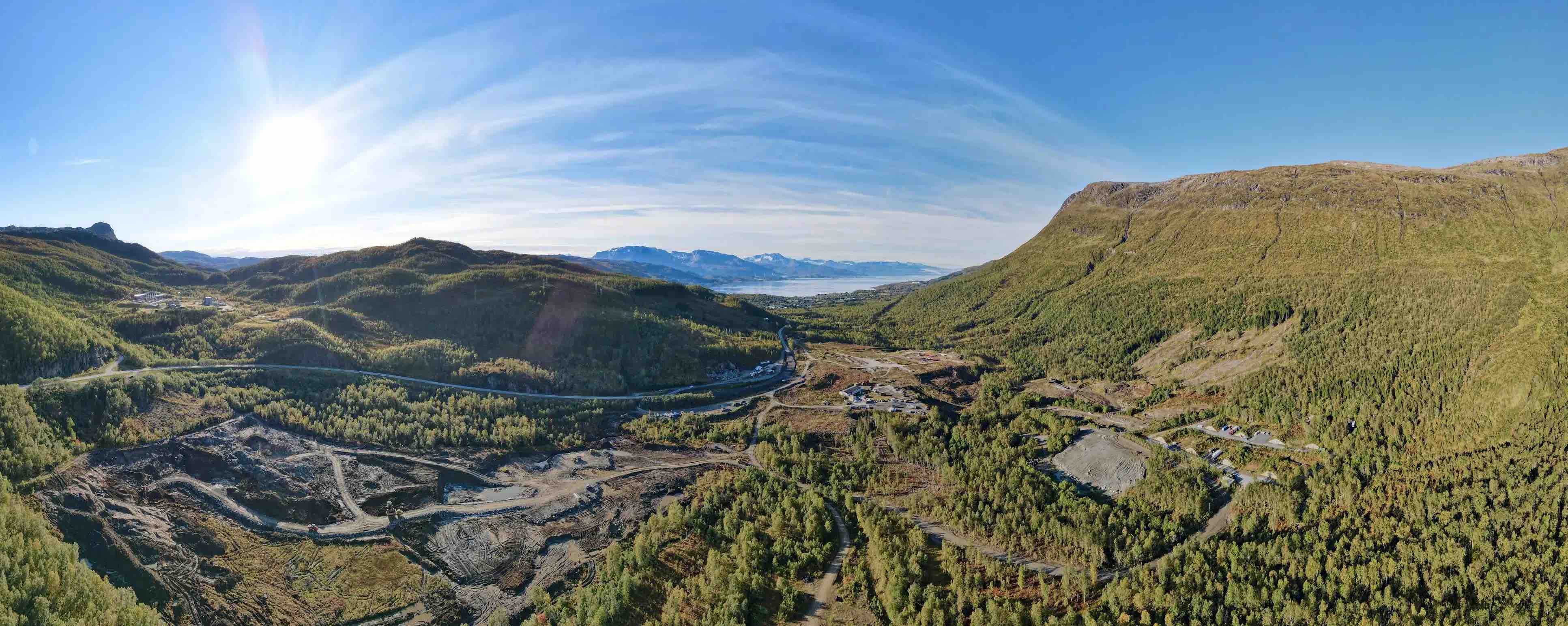 Aker Horizons storskala grønt hydrogen- og ammoniakkprosjekt i Narvik. 
Foto: Aker Horizons