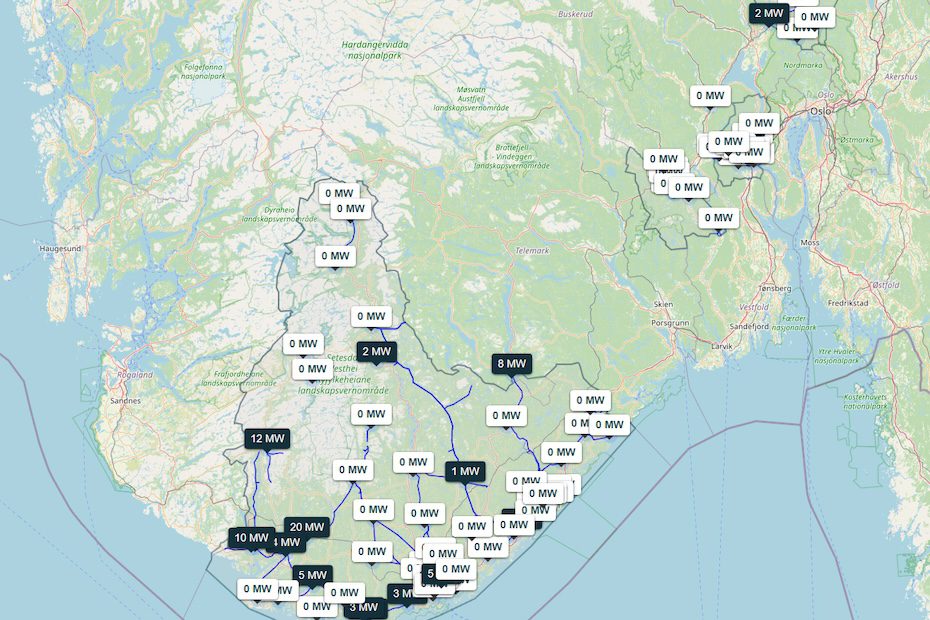 Forskningsprosjektet DataArena, som er ledet av Glitre Nett, har siden oppstarten i 2022 jobbet med utvikling av et kapasitetskart for større tilknytninger til strømnettet. Dette gir utbyggere et raskere og bedre beslutningsgrunnlag, og forenkler dermed prosessen for nettilknytning.