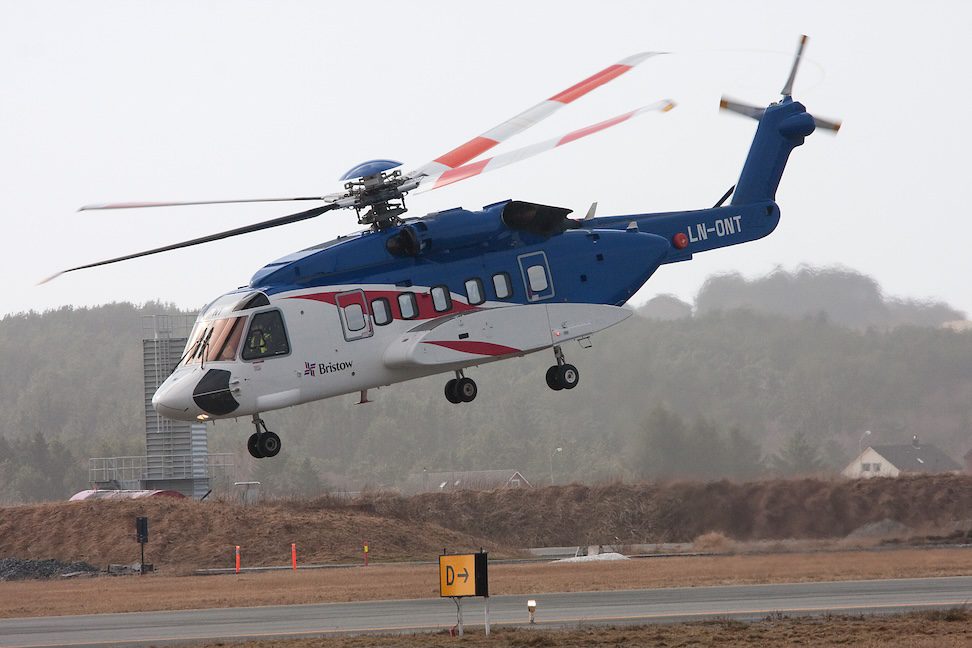 Helikopter fra Bristow.
Foto: Trygve Bergsland / Parat.