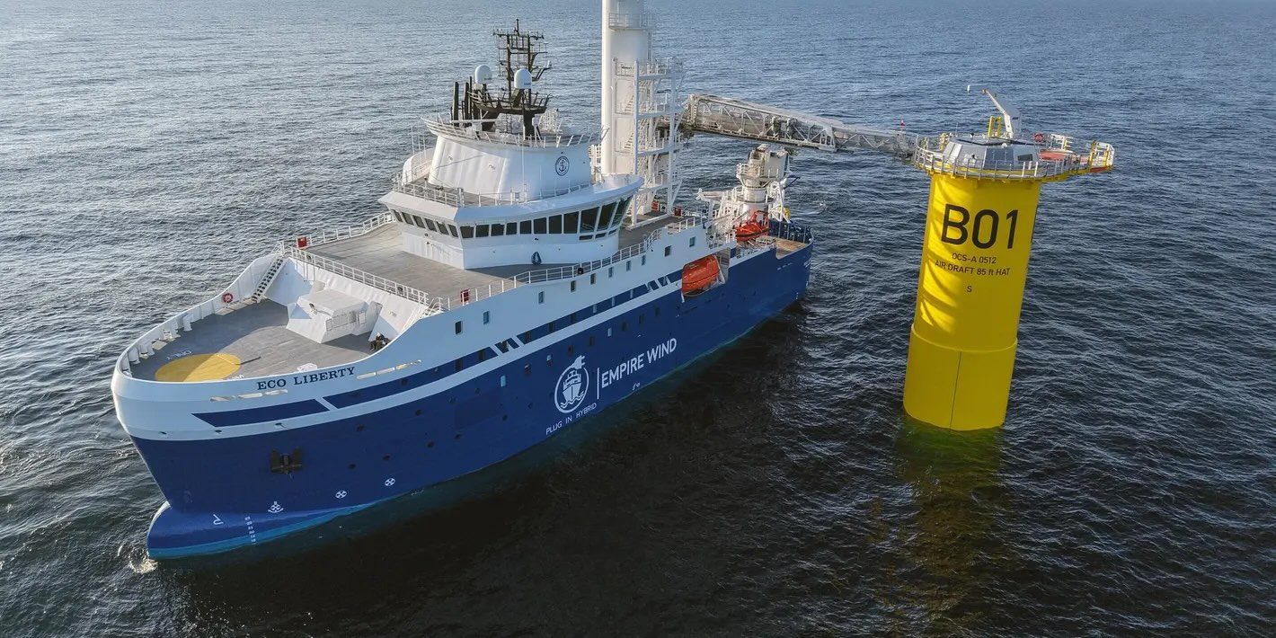 Empire Wind er mer enn 60 prosent ferdig
Foto: Edison Chouest/Equinor